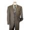 Extrema by Zanetti Olive w/ Navy Pinstripes Super 140's Wool Suit